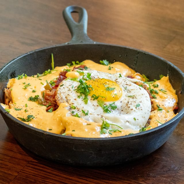 Loaded Hash Browns.