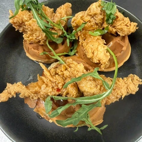 Mini Chicken And Waffles.